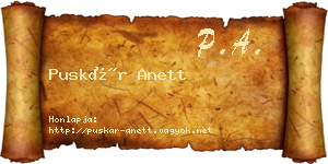 Puskár Anett névjegykártya